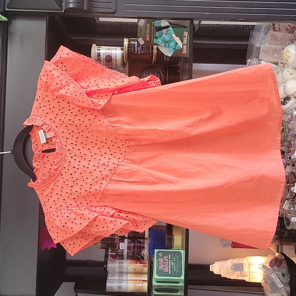 A New Day Coral Butterfly Blouse - Picture 2 of 5